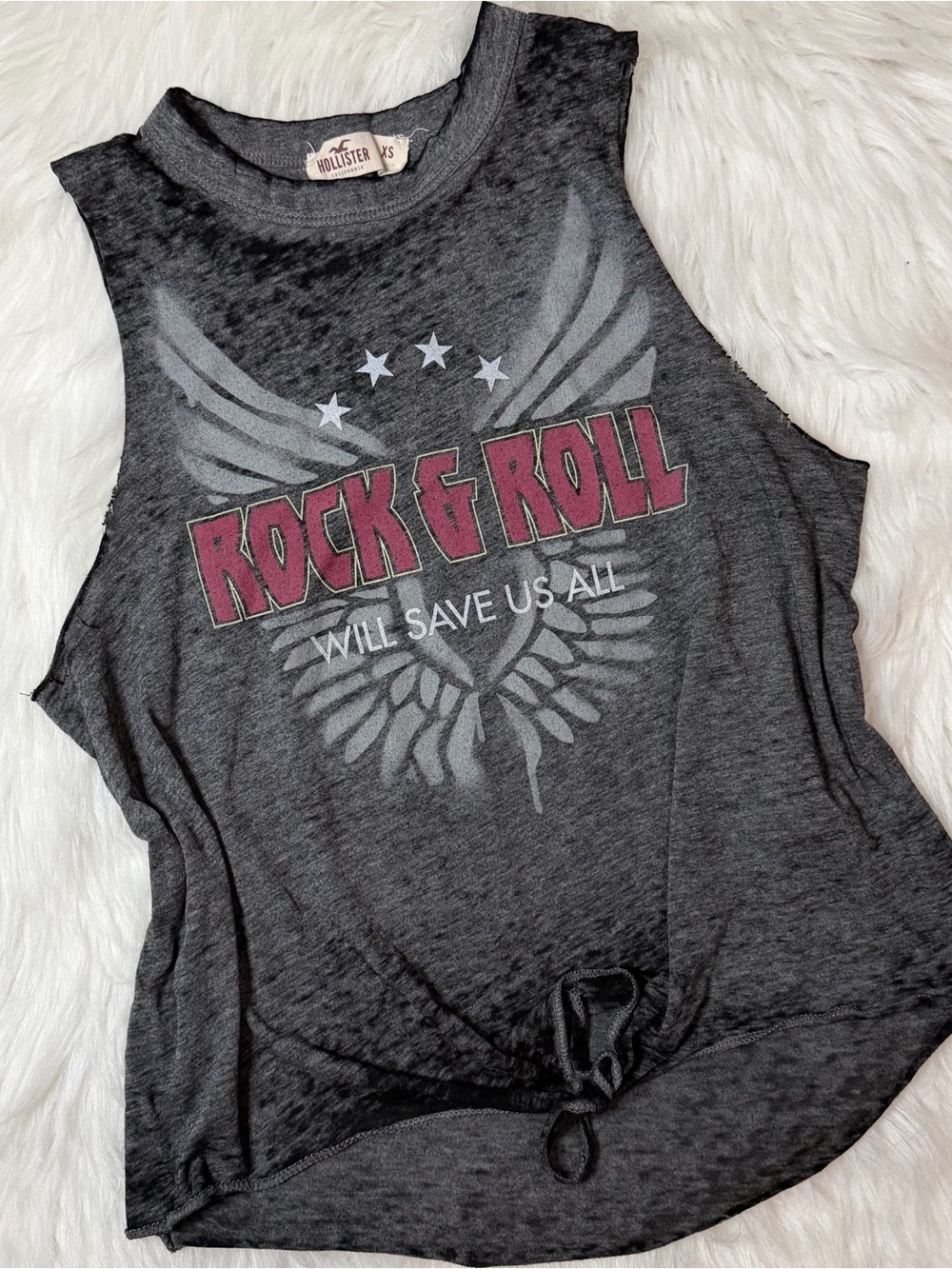Hollister Rock And Roll Will Save Us All Tank Top